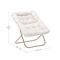 Flash Furniture Archer 28-in Oversized Folding Saucer Chair w/Folding Ottoman, Ivory Faux Shearling/Gold Frame FV-FSC-027-FR-IV-SGD-GG - alternate 9